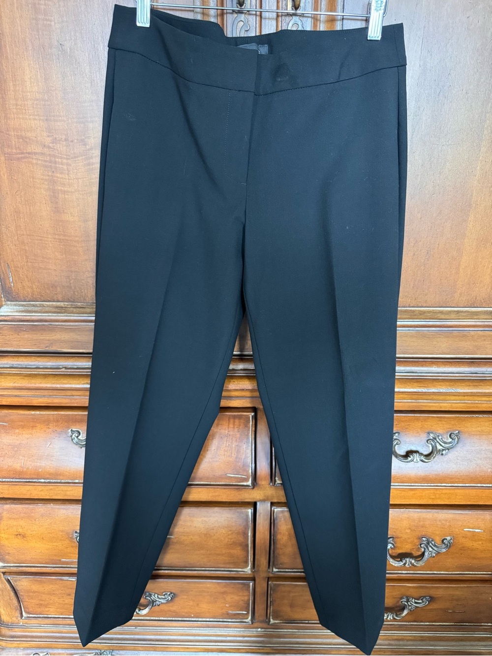 Talbots Signature Black Tailored Straight-Leg Trousers